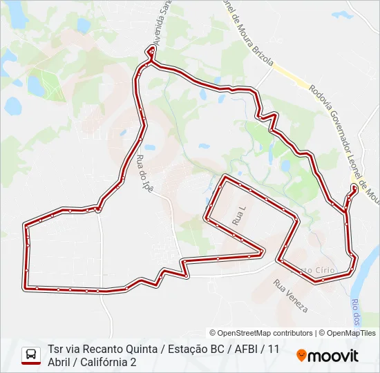 BC60 BERTO CÍRIO Bus Line Map