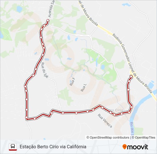 BC60 BERTO CÍRIO Bus Line Map