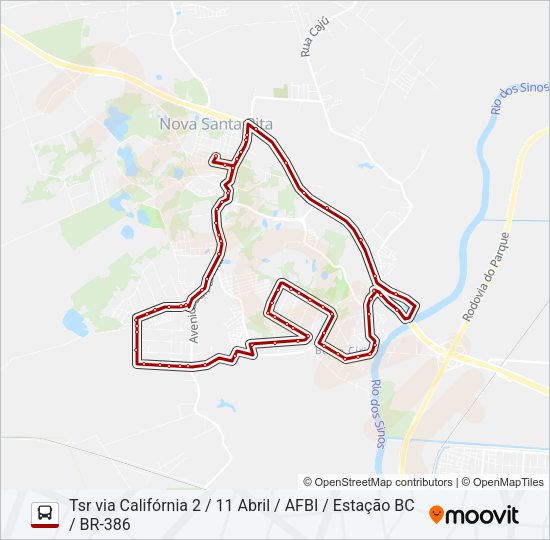 BC60 BERTO CÍRIO Bus Line Map