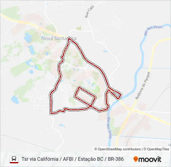 Mapa de BC60 BERTO CÍRIO de autobús