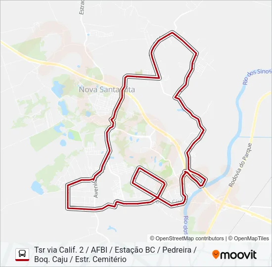 BC61 BERTO CÍRIO / CAJU Bus Line Map