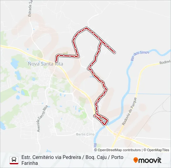 BC61 BERTO CÍRIO / CAJU Bus Line Map