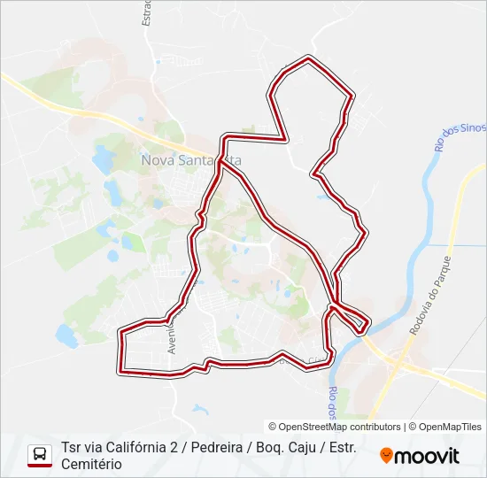 BC61 BERTO CÍRIO / CAJU Bus Line Map