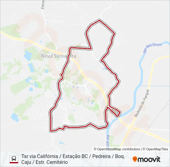 BC61 BERTO CÍRIO / CAJU Bus Line Map