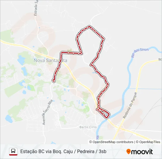 CJ51 CAJU Bus Line Map