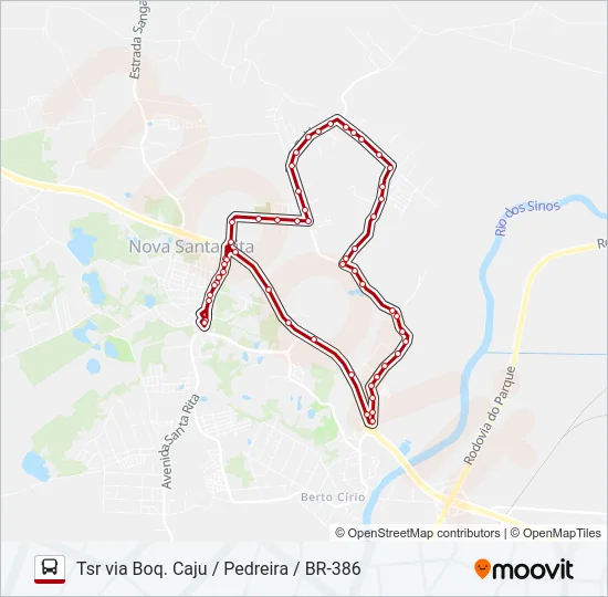 CJ51 CAJU Bus Line Map
