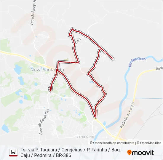 CJ51 CAJU Bus Line Map