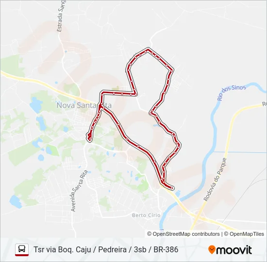CJ51 CAJU Bus Line Map