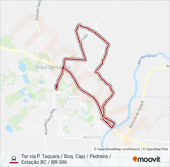 CJ51 CAJU Bus Line Map