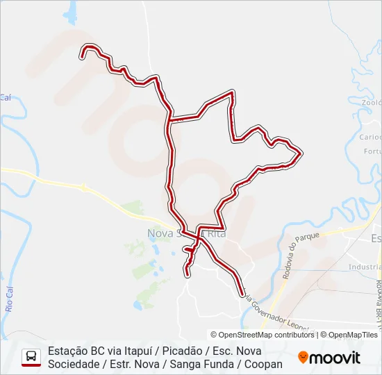 PC21 PICADÃO / SANGA FUNDA Bus Line Map