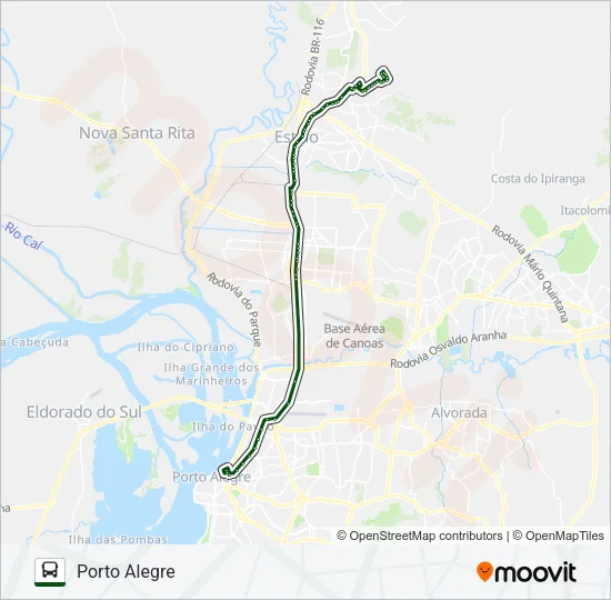N311 SAPUCAIA DO SUL / PORTO ALEGRE Bus Line Map