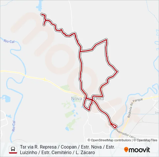 SF10 SANGA FUNDA / COOPAN Bus Line Map