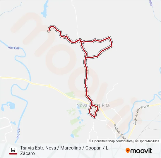 SF10 SANGA FUNDA / COOPAN Bus Line Map