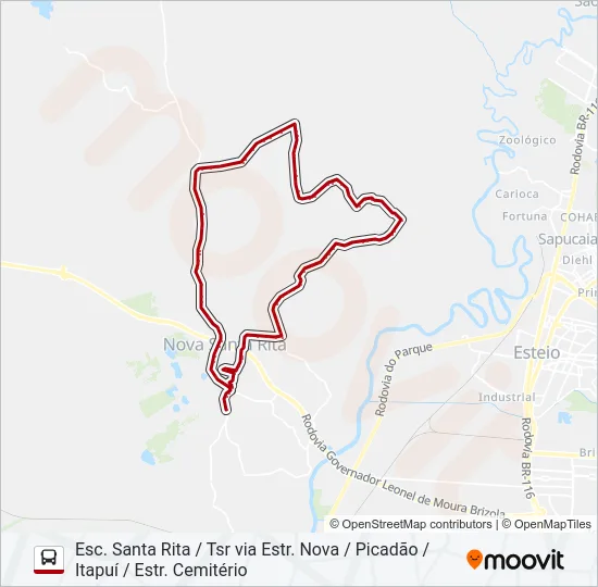 SF13 SANGA FUNDA / PICADÃO Bus Line Map