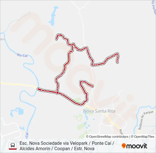 SF14 SANGA FUNDA / ESCOLAR Bus Line Map