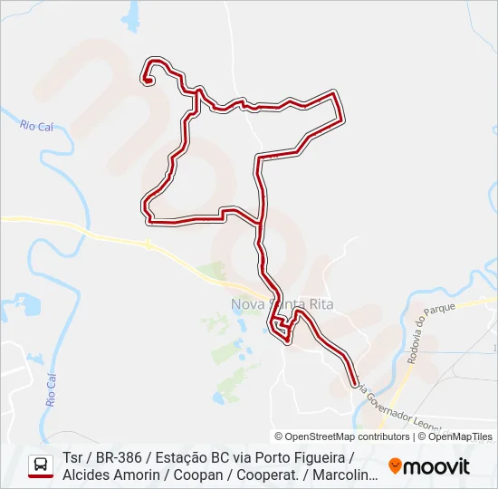 SF11 SANGA FUNDA / PORTO DA FIGUEIRA Bus Line Map