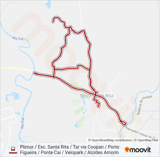SF11 SANGA FUNDA / PORTO DA FIGUEIRA Bus Line Map