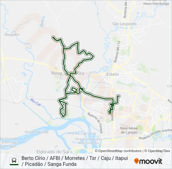 TR01A MORRETES / ULBRA CANOAS Bus Line Map