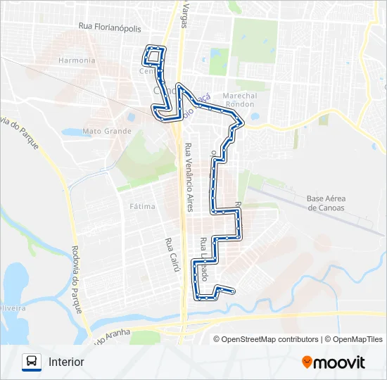 5400 INTERIOR / CENTRO / SHOPPING Bus Line Map
