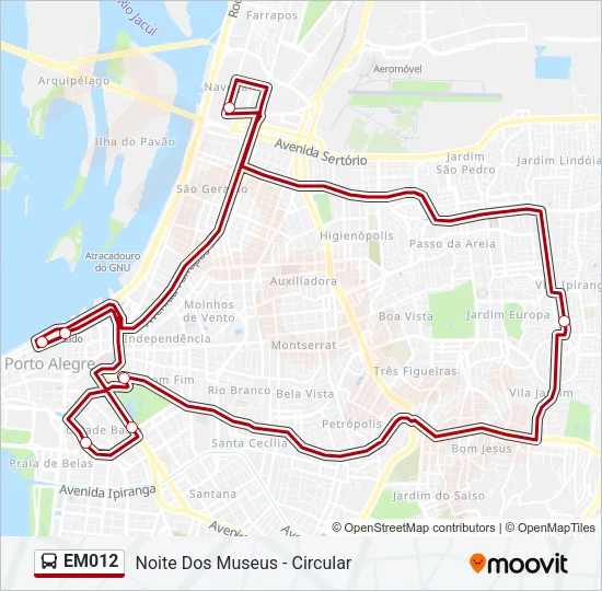EM012 Bus Line Map