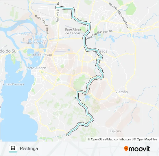 TM1 TRANSVERSAL METROPOLITANA 1 Bus Line Map