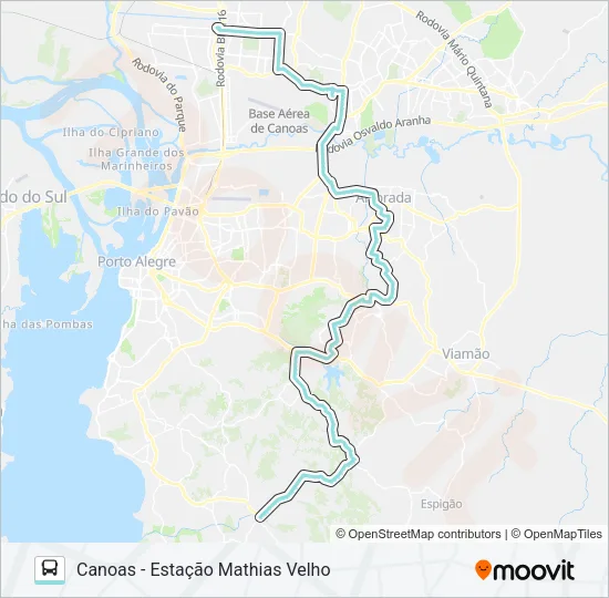 TM1 TRANSVERSAL METROPOLITANA 1 Bus Line Map