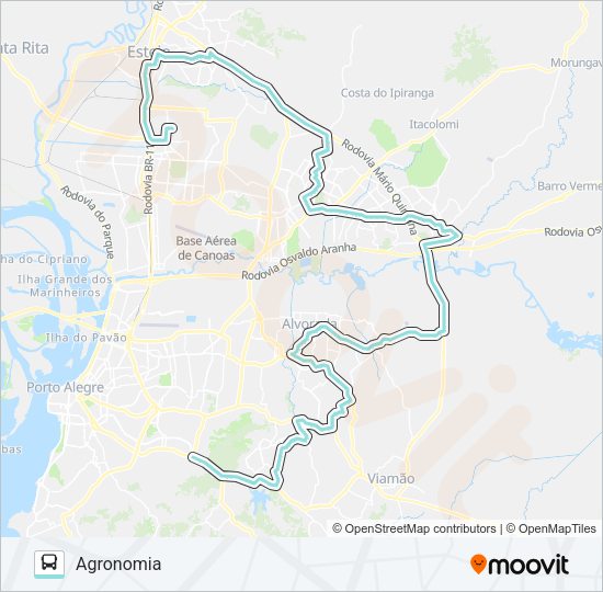 TM2 TRANSVERSAL METROPOLITANA 2 Bus Line Map