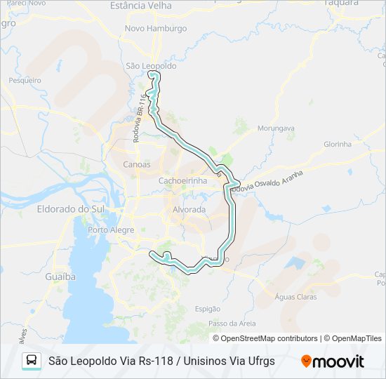 TM3 TRANSVERSAL METROPOLITANA 3 Bus Line Map