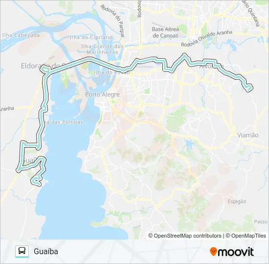Mapa de TM5 TRANSVERSAL METROPOLITANA 5 de autobús