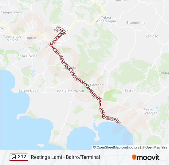 212 Bus Line Map