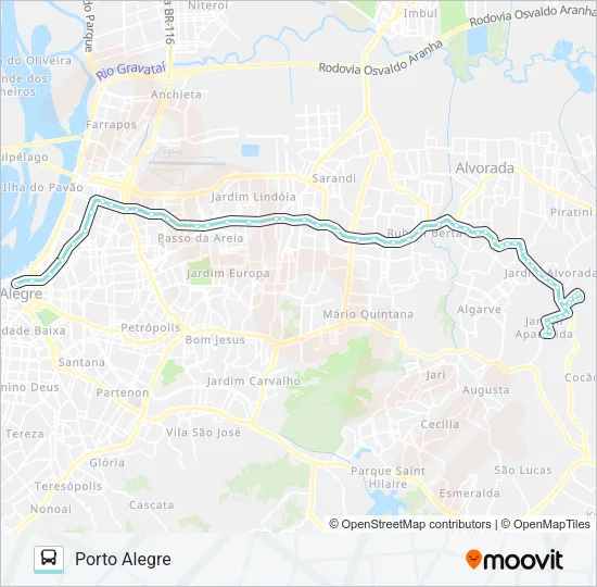 W152A JARDIM APARECIDA / BELO HORIZONTE VIA ASSIS BRASIL Bus Line Map