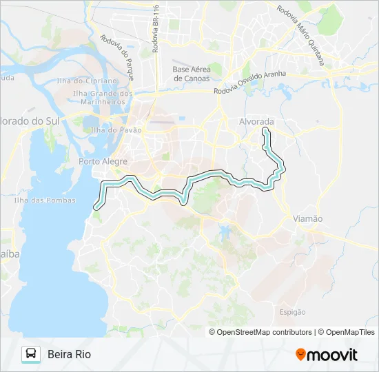 W154C JARDIM APARECIDA VIA IPIRANGA Bus Line Map