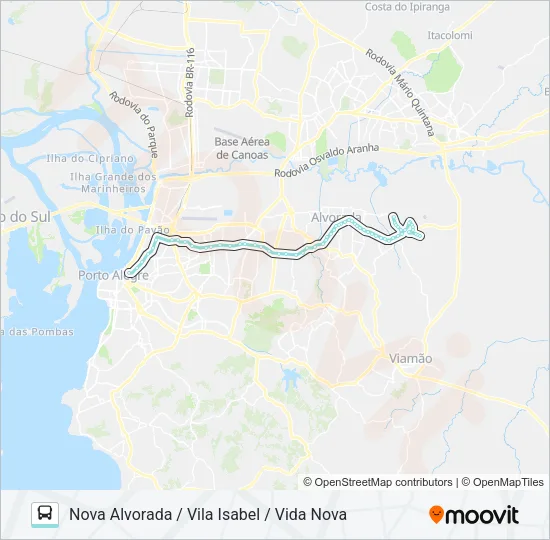 W201G PASSO DA FIGUEIRA / NOVA ALVORADA Bus Line Map