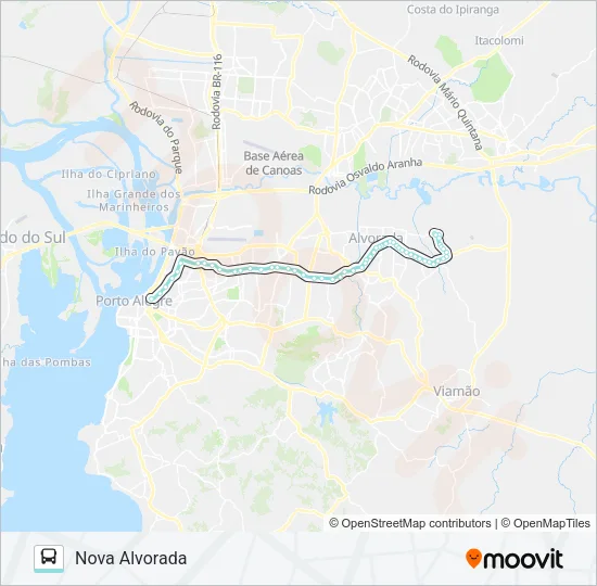 W201G PASSO DA FIGUEIRA / NOVA ALVORADA Bus Line Map