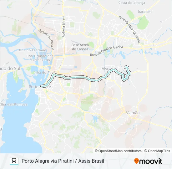 W201G PASSO DA FIGUEIRA / NOVA ALVORADA Bus Line Map