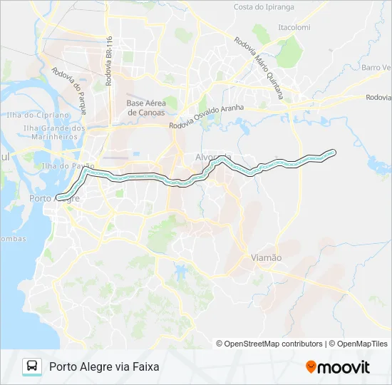 W211 ESTÂNCIA GRANDE VIA ASSIS BRASIL Bus Line Map
