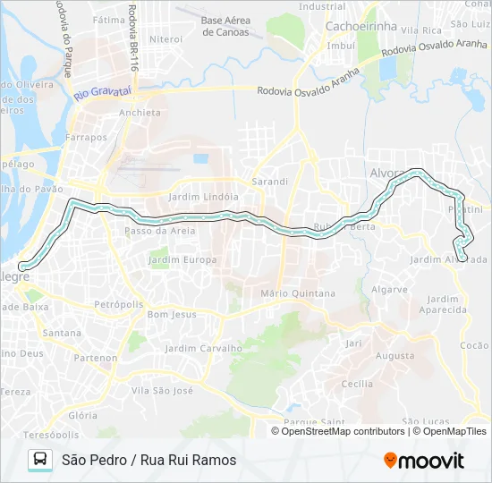 W204F SÃO PEDRO VIA ASSIS BRASIL Bus Line Map
