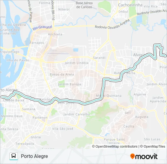 W208A SALOMÉ VIA PROTÁSIO ALVES Bus Line Map