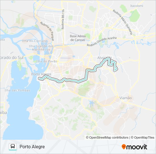 W204I SÃO PEDRO / FERNANDO FERRARI VIA PROTÁSIO ALVES Bus Line Map