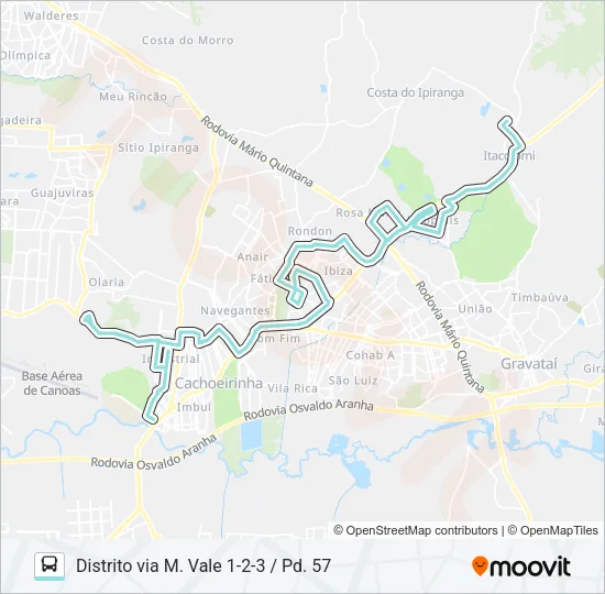 R563C PASSO DO HILÁRIO / DISTRITO CACHOEIRINHA Bus Line Map