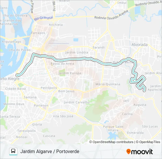 W134C PORTOVERDE / JD. ALGARVE VIA FRED. DIHL Bus Line Map