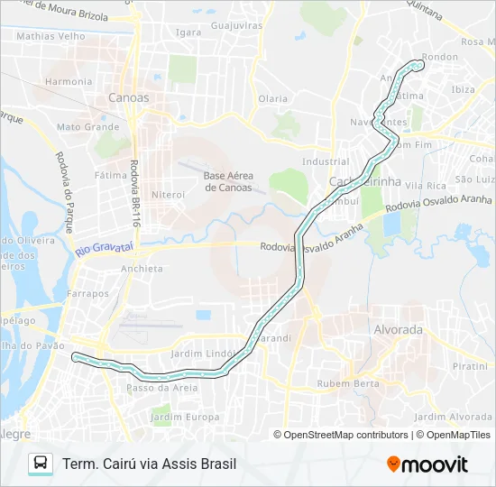 W381 CACH. - ANAIR Bus Line Map