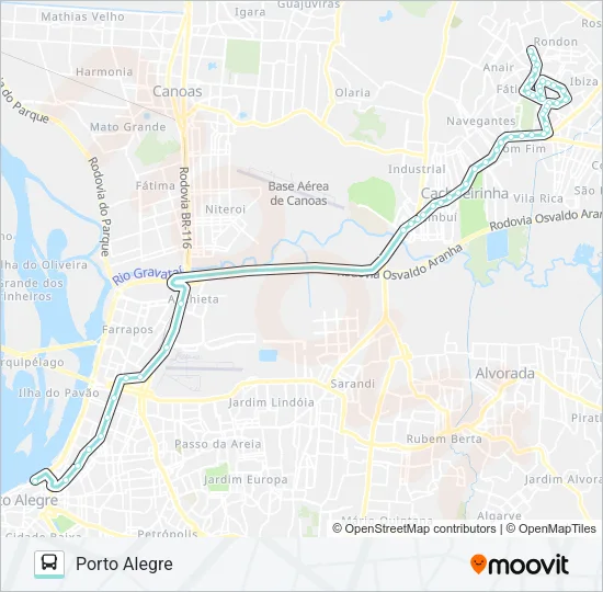 Mapa da linha W503 MORADA DO VALE 1-3 VIA ANCHIETA de ônibus