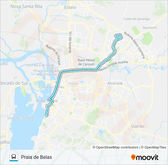 W527B CACH. FÁTIMA / PRAIA DE BELAS - SELETIVO Bus Line Map