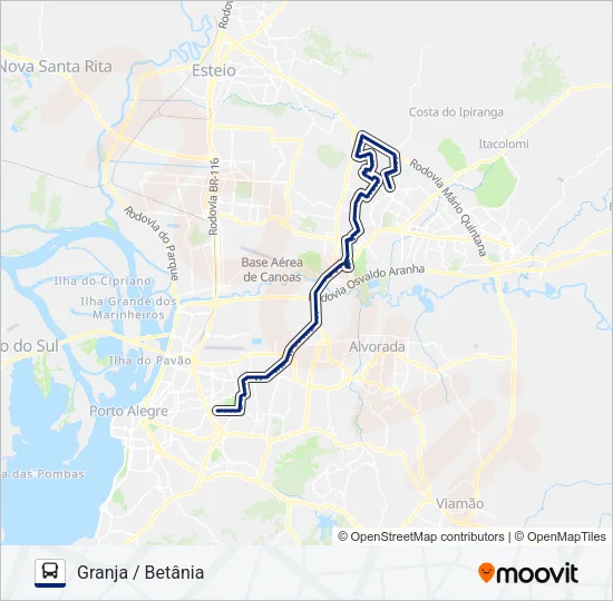 W510A CACHOEIRINHA / IGUATEMI - EXECUTIVO Bus Line Map