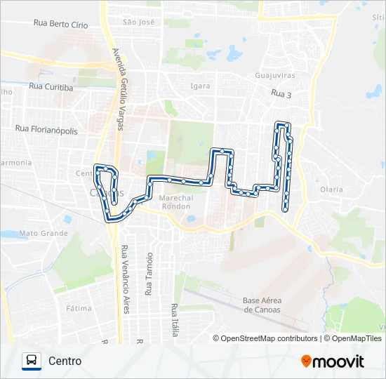 Mapa de 5109 SÃO NICOLAU / NOVA ESTÂNCIA / MOINHOS DE VENTO de autobús