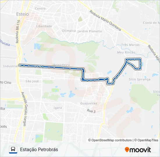 5123 OZANAN / MQ3 / MEU RINCÃO Bus Line Map