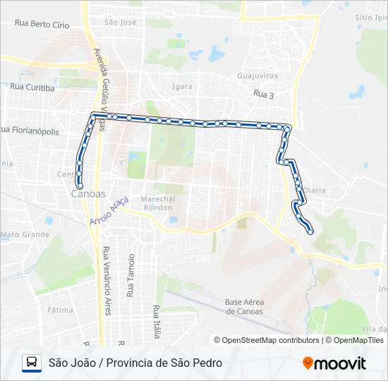 5131 PROVINCIA DE SÃO PEDRO / SÃO JOÃO / BOQUEIRÃO Bus Line Map