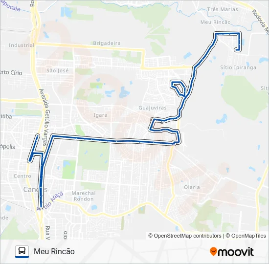 5183 MEU RINCÃO / PÔR DO SOL / BOQUEIRÃO Bus Line Map