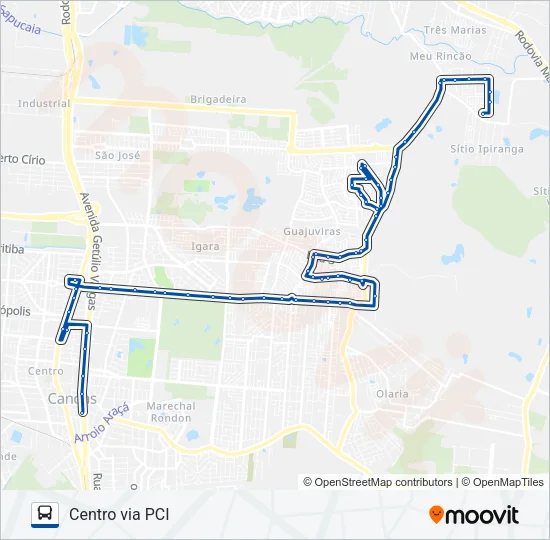 5167 MEU RINCÃO / PÔR DO SOL / BOQUEIRÃO Bus Line Map